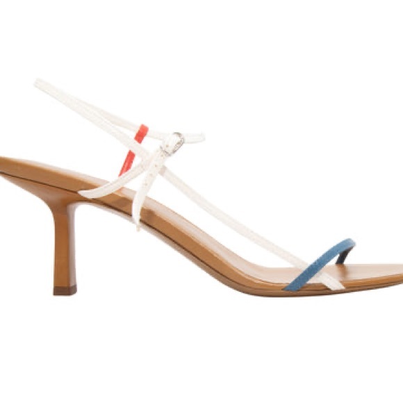 The Row Tan & Multi color Bare Heeled Sandals SZ 38 - Picture 2 of 5